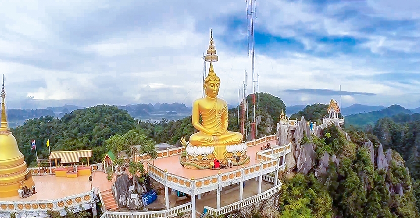  วัดถ้ำเสือ กระบี่ (Tiger Cave Temple)